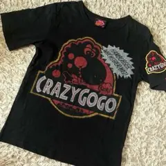 CRAZYGOGO ★ 恐竜 ブラック Tシャツ 140