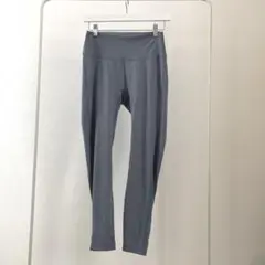 レギンス　くすみブルー　サイドメッシュ