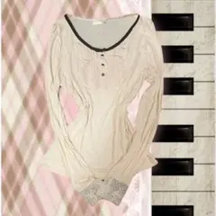 ベージュ 森ガール フェアリーグランジ 薄手ブラウス୨୧*。