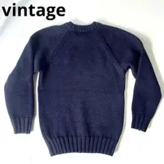 vintage woolovers ヴィンテージ　ダークネイビー　ウールニット