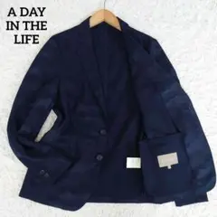 A day in the life　テーラードジャケット　ネイビー　カモフラ　S