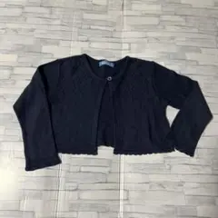 【超美品】familiar カーディガン 110 ネイビー　ボレロ