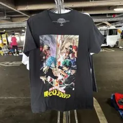 【公式】 僕だけのヒーローアカデミア アニメTシャツ L ブラック 黒