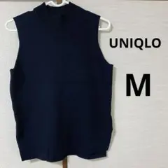 UNIQLO  レディーストップス　ノースリーブニット　M   ネイビー
