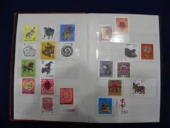 中国 中国年賀切手①(アルバム付き)