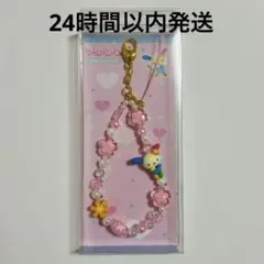 フォンストラップ　ピンクウサハナ　スピンズコラボ　spinns ②