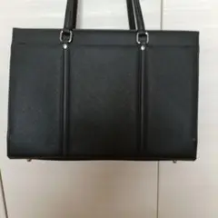 リクルートバッグ 黒 合成皮革 ビジネス トートバッグ