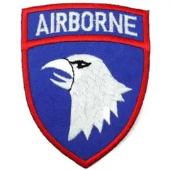 ワッペン ミリタリー 軍物 AIR BORN アイロン アップリケ 送料無料