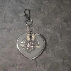 ダブルハートシェイカー　キーホルダー　レジン