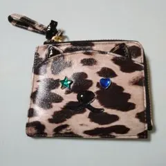 新品未使用☆ヒョウ柄コインケース　ビジュー付き