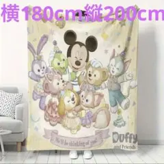 ダッフィーフレンズ　ミッキー　ブランケット　毛布　大判 約180×200