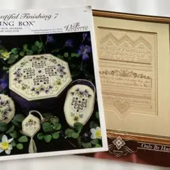 クロスステッチニードルワーク刺繍図案　2種まとめて洋書