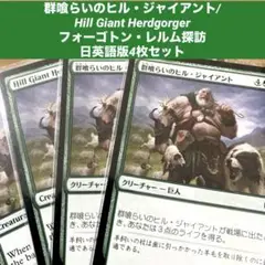 MTG 群喰らいのヒル・ジャイアント　日英語版4枚セット