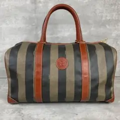 極美品✨FENDI ボストン ペカン柄 ハンドバッグ PVC レザー