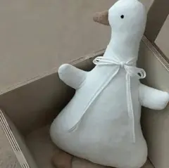 【ラスト1点】ホワイト あひる ♡　北欧インテリア　ベビーぬいぐるみ かわいい