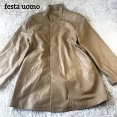 【美品】festa uomo レザーコート 極上イタリアンレザー 上品 上質