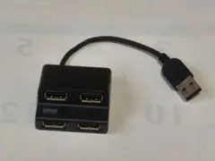 USB2.0ハブ USB-HUB233BK ブラック