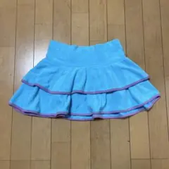 Sword fish スカート　タオル地　水色　フリル