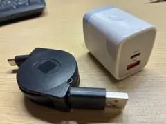 USB PD/QC 充電器　高速充電対応ケーブル（リール式）