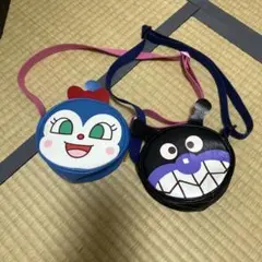 アニメキャラクター顔型ポーチ2個セット