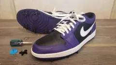 NIKE AIR JORDAN1 GOLFKICKS 装着 ジョーダン ゴルフ①