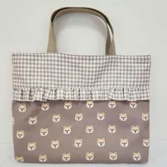 ハンドメイド　レッスンバッグ　くま