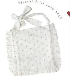 merry jenny フリルトートfloral frill tote bag