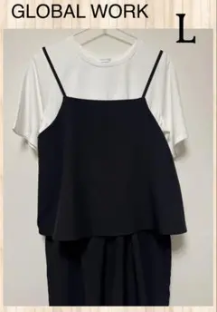 GLOBAL WORK ＊冷感サロペ＊TシャツSET