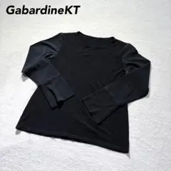 【ギャバジンケーティー】Uネック長袖Tシャツ 黒　インナー レディース 春夏
