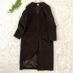 美品✨ミューズドゥドゥーズイエムクラス✨ノーカラー カシミヤ ロングコート