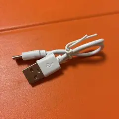ホワイト USB充電ケーブル DCジャック