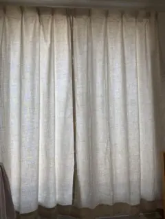 4枚セットカーテン100×200cmアイボリー