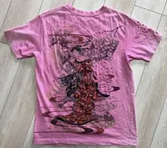 最終価格＊ 花鳥風月 刺繍 ピンク Tシャツ L