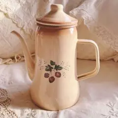 お値下げ♡イマンストロベリーホーローコーヒーポットマニーローズ薔薇