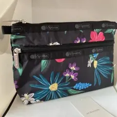 LeSportsac フラワープリントポーチ