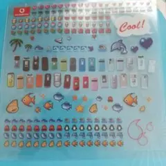 ⑤③色んな種類の携帯電話のプチシール Vodafoneオリジナルシールセット2枚