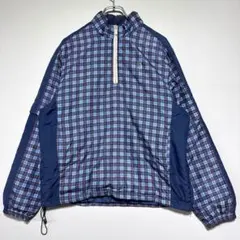 ピージーエー　PGA TOUR チェック柄 ハーフジップジャケット 美品　厚め