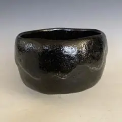園部玄哉　黒茶碗　直径12cm 東H5-0916⑤ 園部玄哉 黒茶碗 直径12cm 東H5-0916⑤