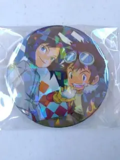 デジモンアドベンチャー02　ホログラム缶バッジ　本宮大輔＆一乗寺賢【渋谷パルコ】