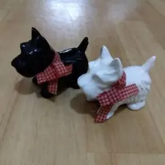 スコティッシュテリア★犬陶器製 置物