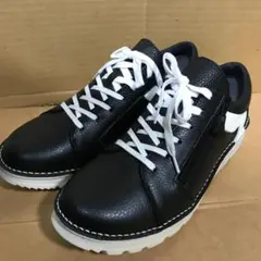 タ　az0730 25.5cmYOSUKE 本革スニーカー ブラックホワイト