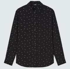 ✨秋物新着✨【UNIQLO】ユニクロ　レーヨンドット柄ブラウス　長袖　M