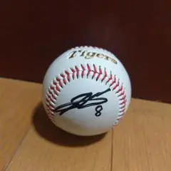 阪神タイガース　佐藤輝明優勝パッチユニXO&直筆サインボール&ミニフィギュア 阪神タイガース 佐藤輝明優勝パッチユニXO&直筆サインボール