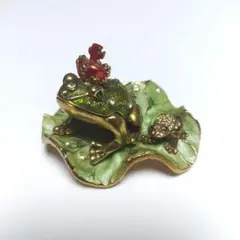 王冠カエル ジュエリーボックス