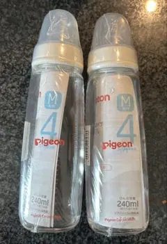 ピジョン哺乳瓶　スリム　4ヶ月M丸穴　2本