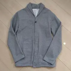 グレー ショールカラーカーディガン