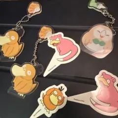 コダック アクリルキーホルダー 3個　モクロー　ヤドン　ピック3つ