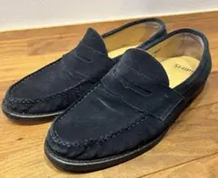 SHIPS ネイビー スエード ローファー 26cm