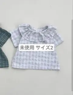 mimi market トップス　チェック　夏服　半袖　ベビー服　未使用