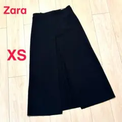 新品タグ付き ZARA ザラ ロングスカート スリット入り ブラック 黒 XS